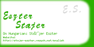 eszter stajer business card